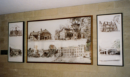 Triptych painting