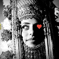 Woman wearing Yemeni headdress Woman wearing Yemeni headdress